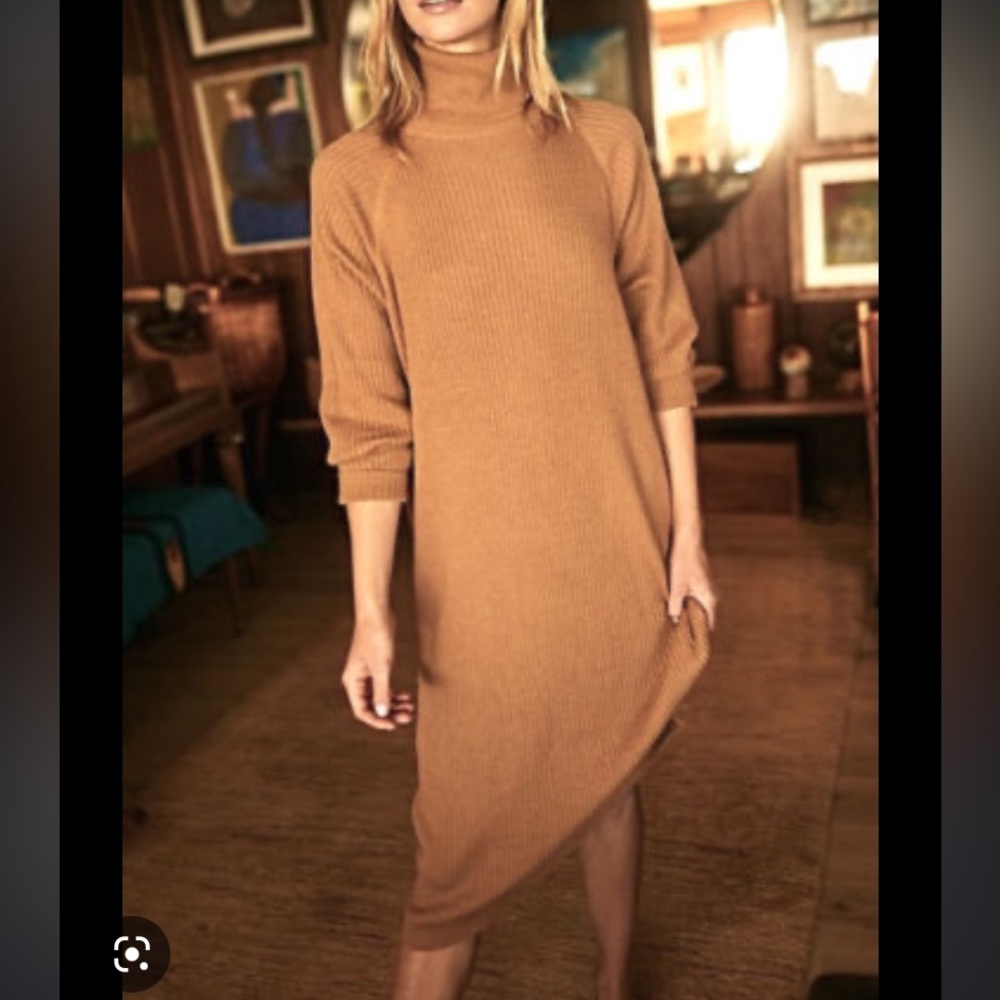 NWT Free People Catalina Ribbed Turtleneck Dress